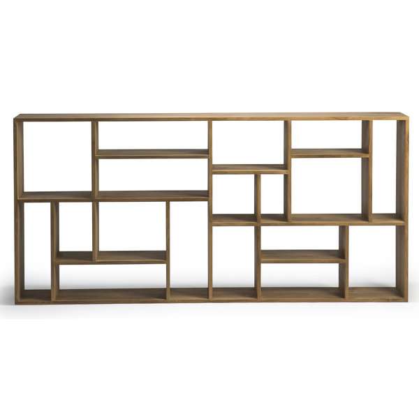 Ethnicraft 86" H x 41" W Solid Wood Geometric Bookcase Perigold